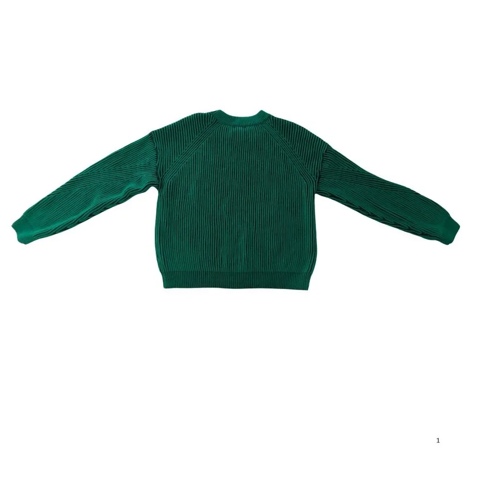 No Boundaries Green Ribbed Knit Sweater Juniors XL (15โ17) NWT - Picture 3 of 5